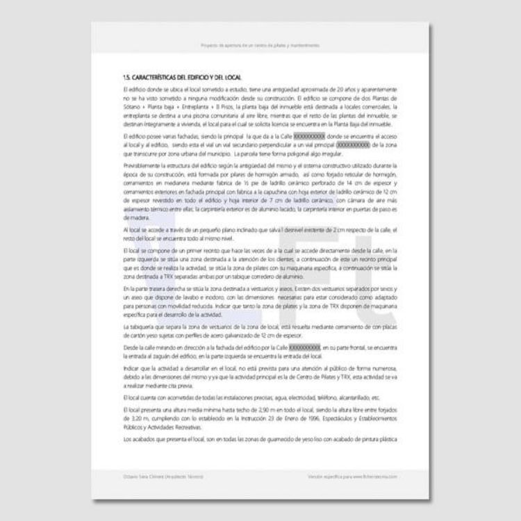 Documento editable proyecto actividad centro de pilates