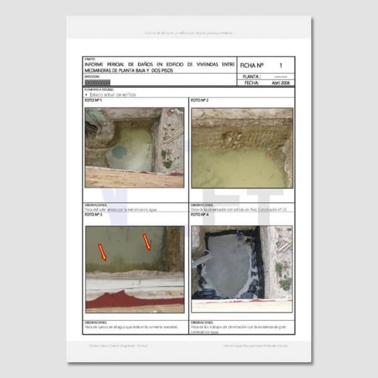 Imagen de Informe de daños en edificio por obra en la parcela colindante