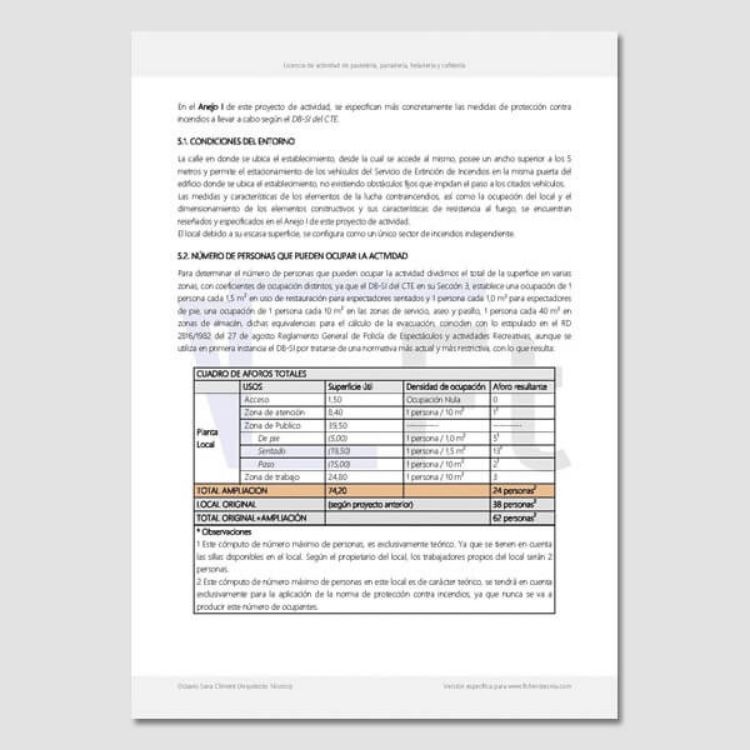 documentacion ambiental para ampliacion pasteleria