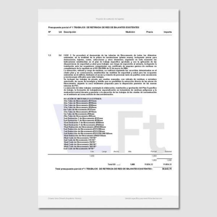 Imagen de Proyecto de sustitución de bajantes de fibrocemento en edificio de gran altura