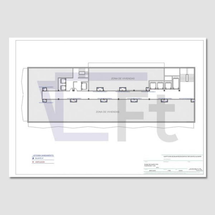 Imagen de Proyecto de sustitución de bajantes de fibrocemento en edificio de gran altura