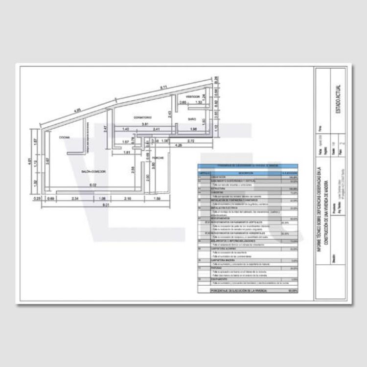 Imagen de Informe de deficiencias de una casa de madera