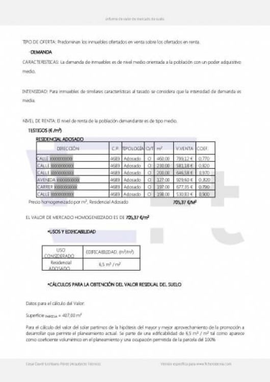 Imagen de Informe de tasación para valoración de solar urbano