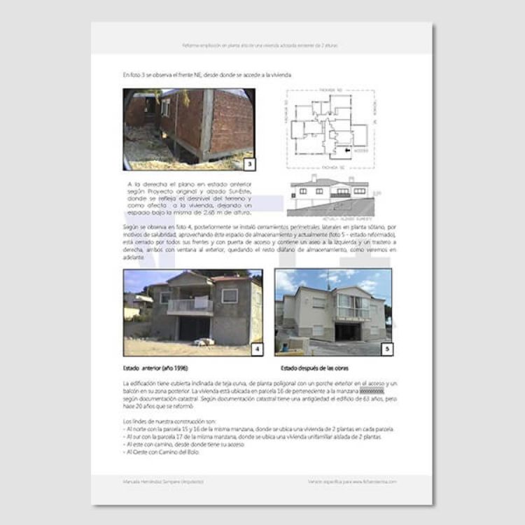 Imagen de Proyecto de legalización de sótano y porche madera de vivienda unifamiliar