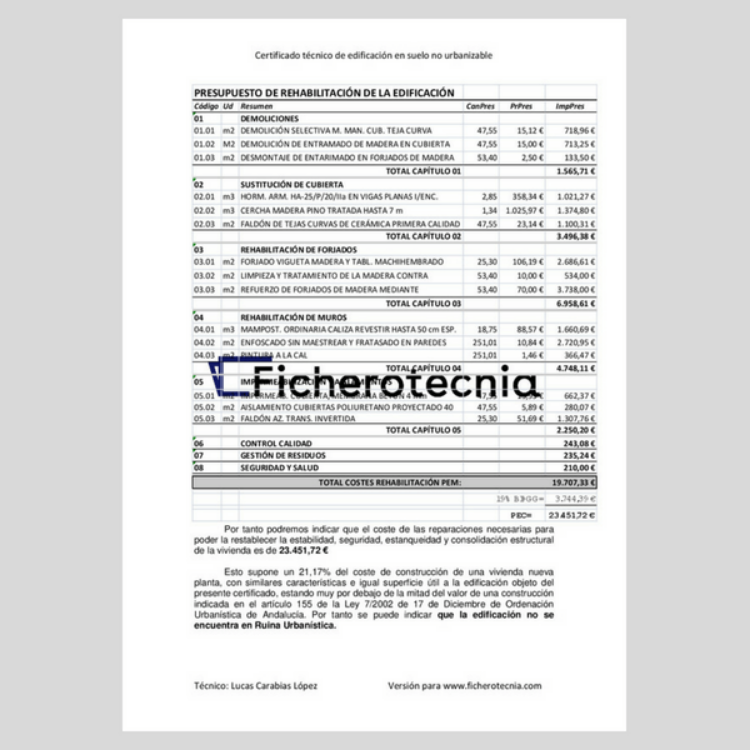 Imagen de Certificado asimilado fuera de ordenación para vivienda rural en suelo no urbanizable