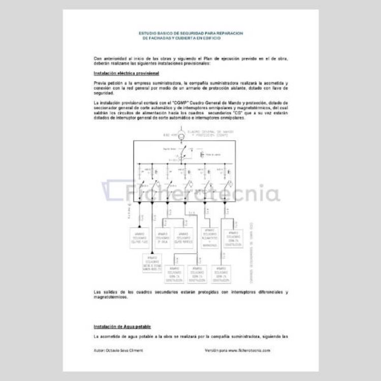 ejemplo del estudio basico de seguridad y salud para rehabilitacion de fachada