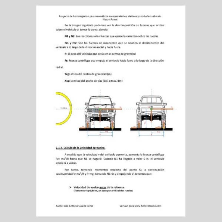 Imagen de Proyecto para homologar neumáticos, aletines y snorkel en 4X4