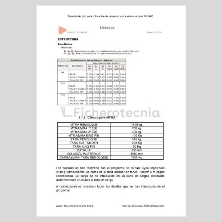 Imagen de Proyecto técnico para instalar rampa en remolque portavehículos