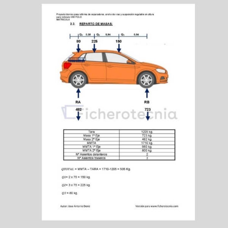 Imagen de Proyecto para reforma de vehículo en separadores, ancho de vías y suspensión