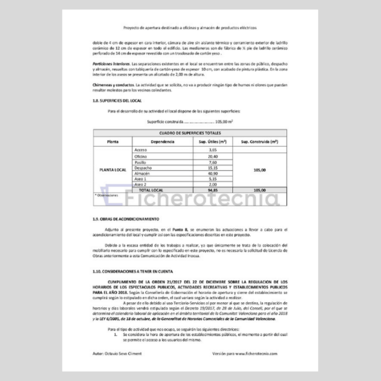 Memoria técnica detallada