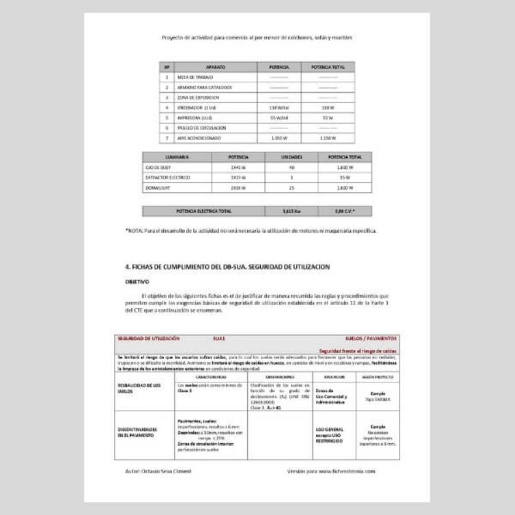 Imagen de Proyecto de actividad para comercio al por menor de colchones, sofás y muebles