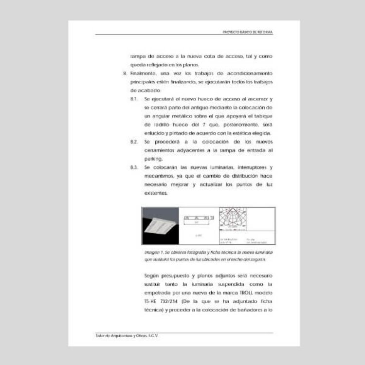 Imagen de Proyecto básico de reforma de zaguán para el acceso a los ascensores a cota cero