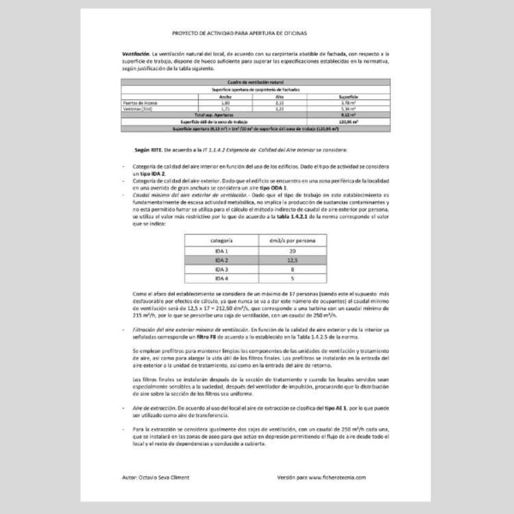 Imagen de Proyecto técnico para licencia de actividad para oficina