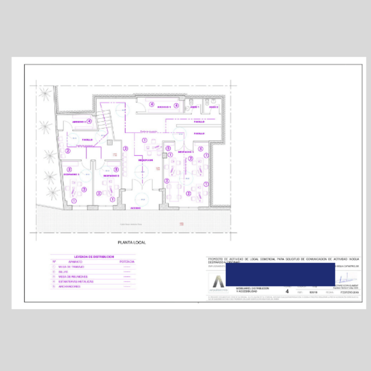 Imagen de Proyecto técnico para licencia de actividad para oficina