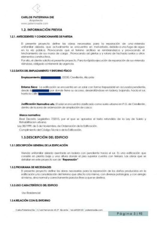 Imagen de Proyecto de recalce y mejora del terreno en vivienda unifamiliar