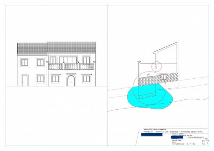 Imagen de Proyecto de recalce y mejora del terreno en vivienda unifamiliar