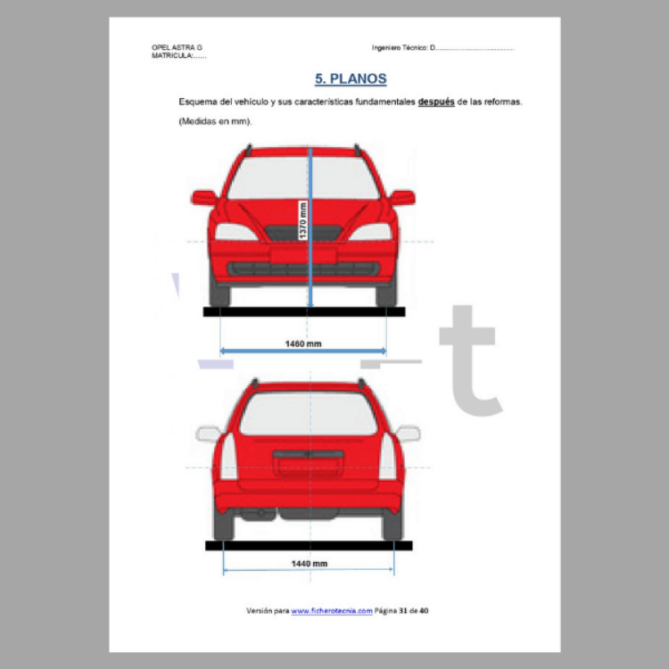 Imagen de Proyecto para homologar un cambio de motor para aumento de potencia en un coche