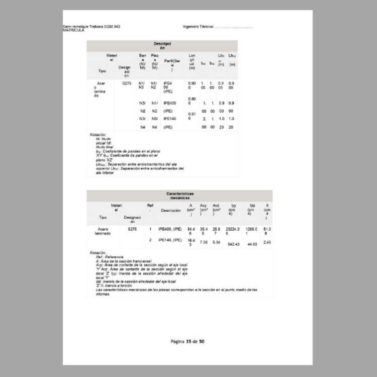 Imagen de Proyecto técnico para homologar un semi remolque