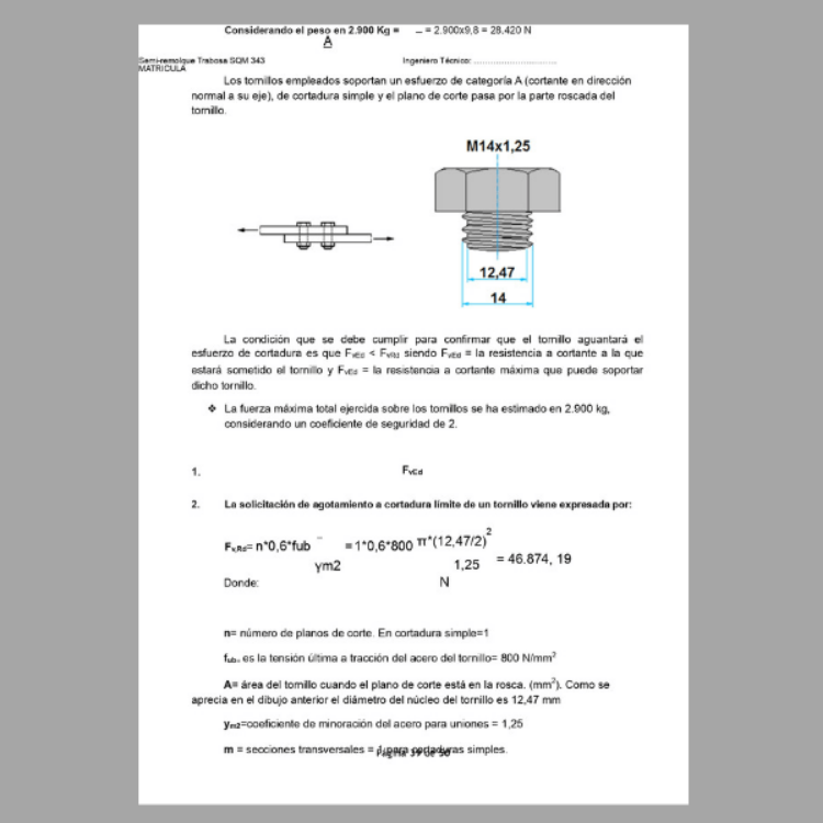 Imagen de Proyecto técnico para homologar un semi remolque