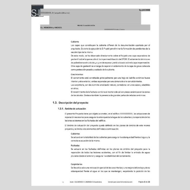 descripcion del proyecto de proyecto rehabilitación fachada sate