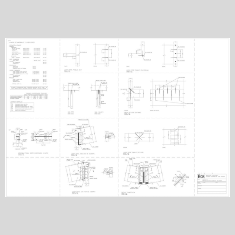 Imagen de Planos dwg de la estructura de una casa de madera contralaminada