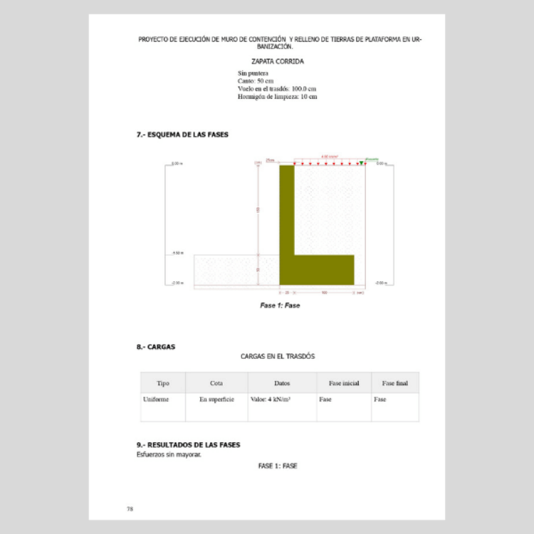 Imagen de Proyecto de muro de contención de hormigón armado