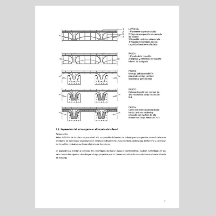 Imagen de Proyecto para refuerzo de forjado sanitario