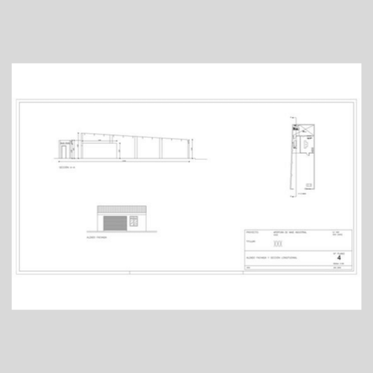 Imagen de Proyecto de actividad para una nave con uso industrial