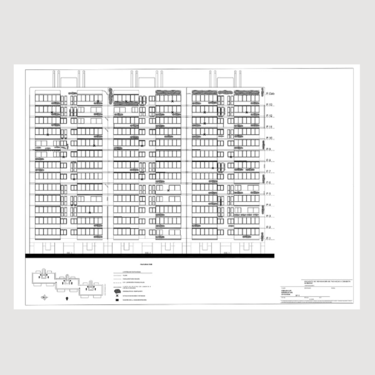 Imagen de Proyecto para la rehabilitación de fachada en edificio de gran altura