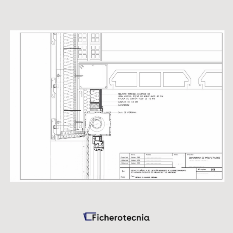 captura de detalles constructivos fachada ventilada en DGW