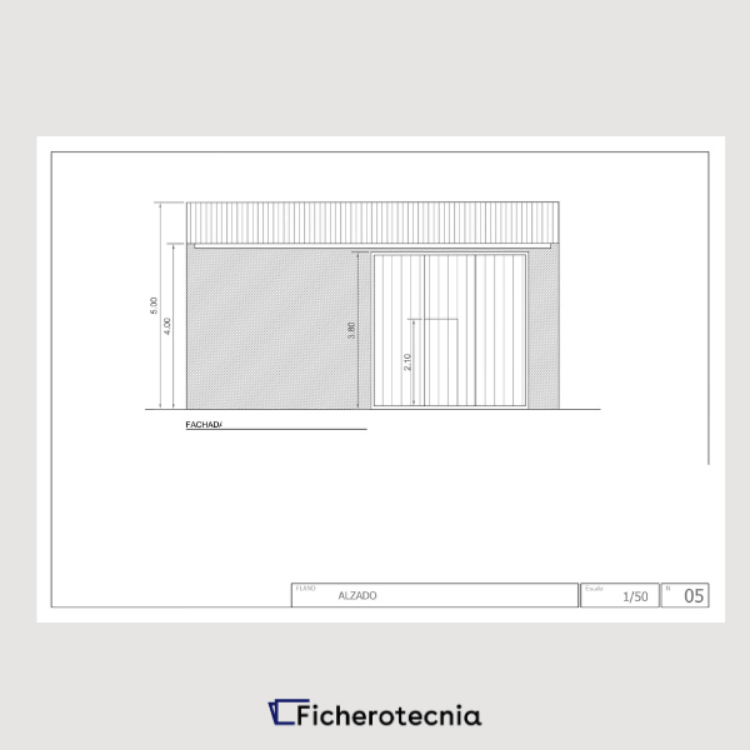 Imagen de Planos para una nave sencilla de uso almacén o aperos