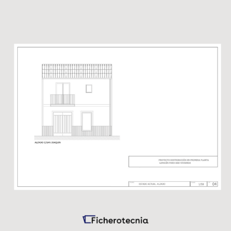 Imagen de Planos distribución de una vivienda rectangular