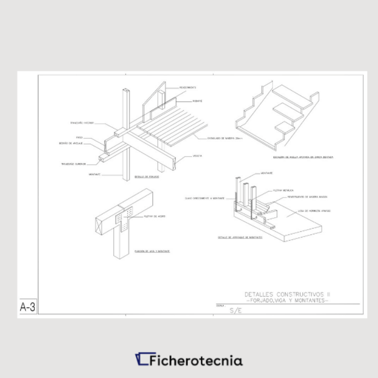 Imagen de Planos completos de una casa de madera de dos plantas