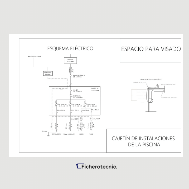 Imagen de Planos de detalle para piscina desbordante o infinity