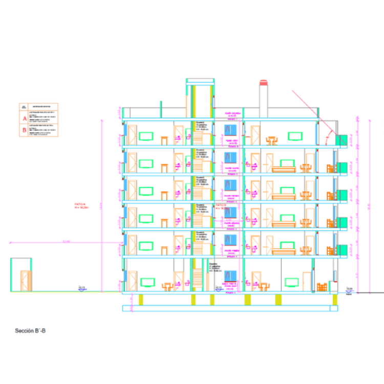 Imagen de Planos de edificio de 24 viviendas