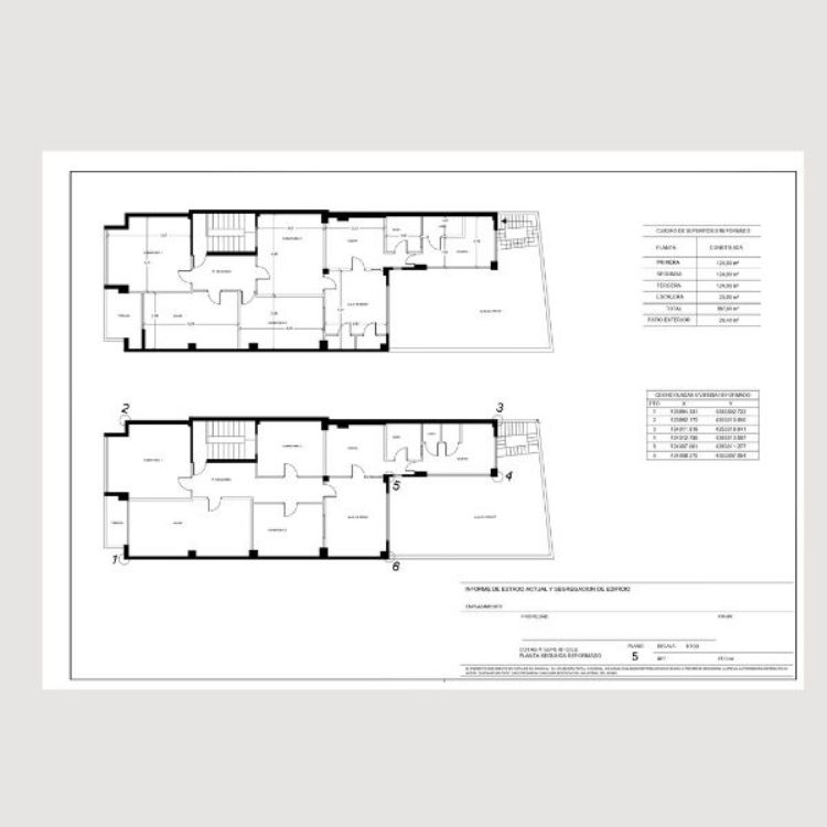 planos del proyecto de división horizontal de edificios