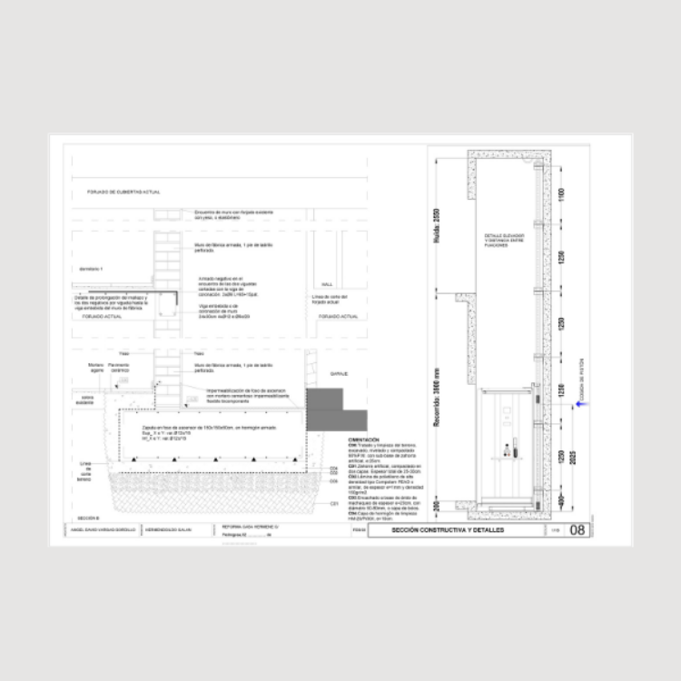 Imagen de Proyecto de instalación de ascensor en vivienda unifamiliar existente