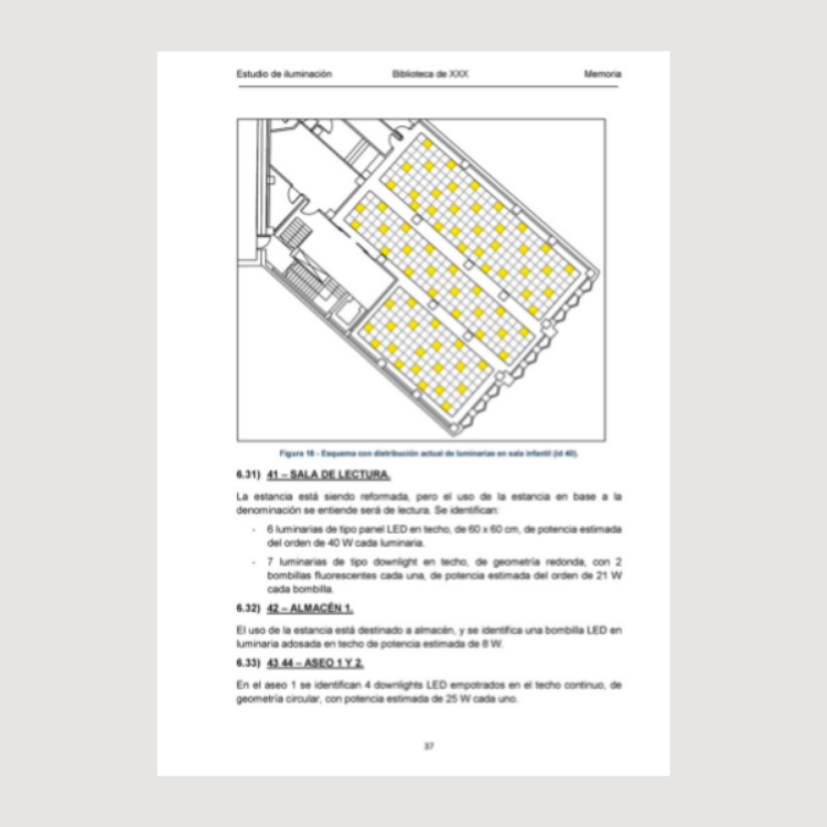 Imagen de Estudio lumínico para una biblioteca