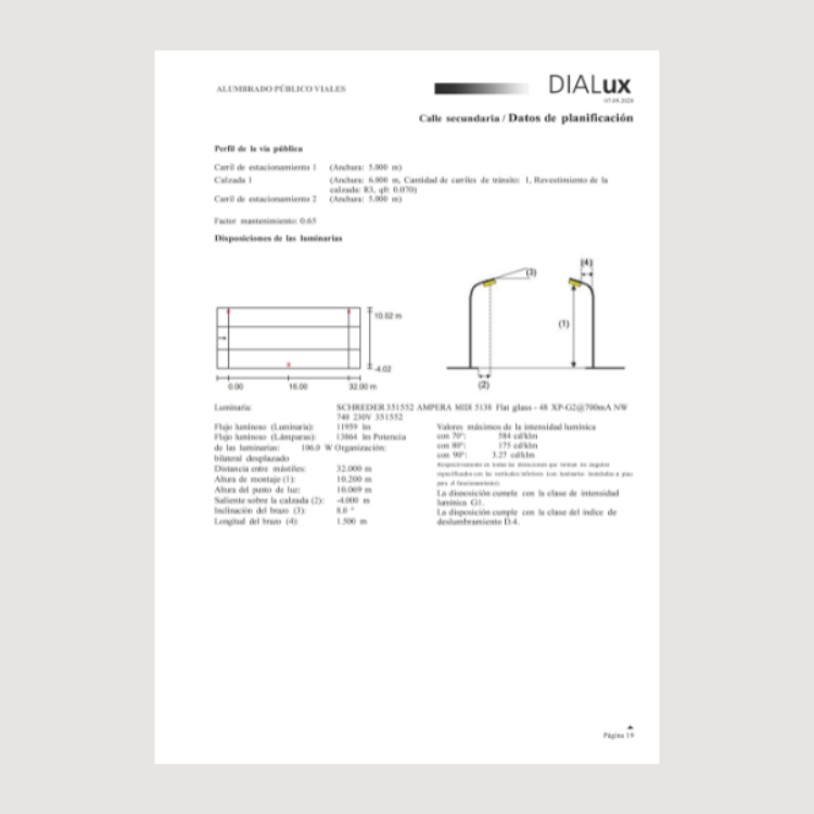Imagen de Memoria de iluminación de alumbrado público