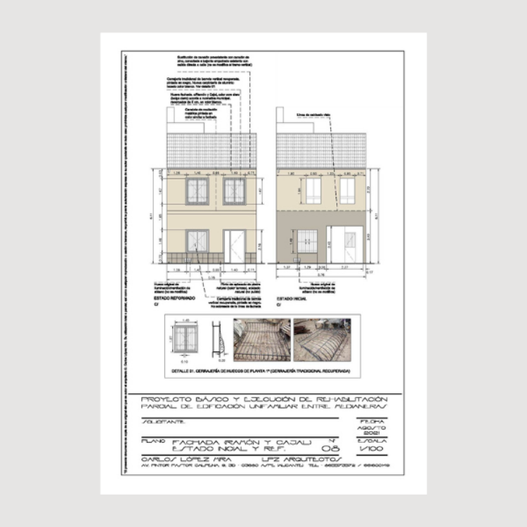 Imagen de Proyecto de rehabilitación de vivienda unifamiliar entre medianeras en casco histórico