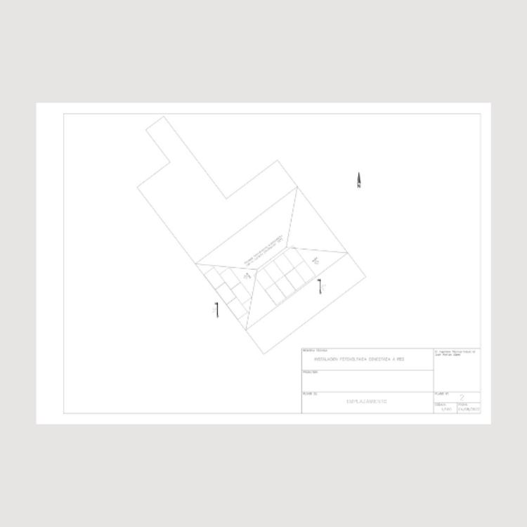 Imagen de Memoria técnica de instalación fotovoltaica en vivienda unifamiliar de autoconsumo conectada a red con microinversores