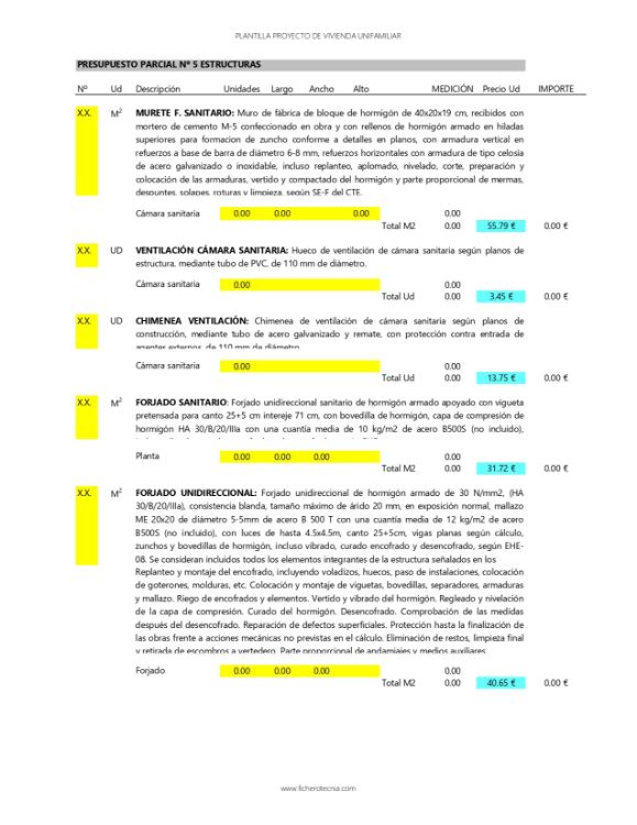 Imagen de Presupuesto para vivienda unifamiliar