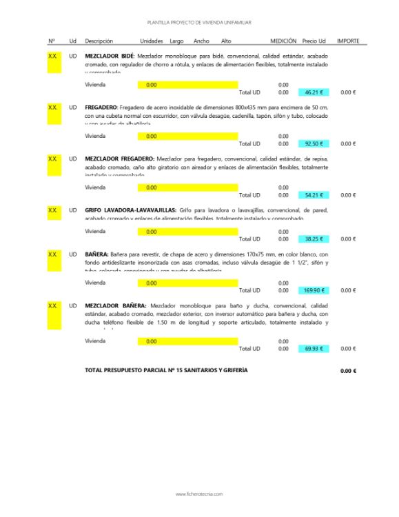 Imagen de Presupuesto para vivienda unifamiliar