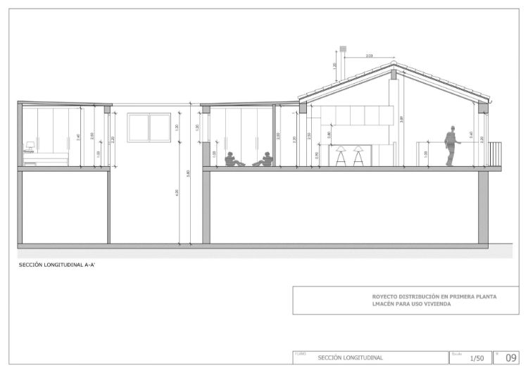 Imagen de Proyecto reforma y cambio de uso de almacén a vivienda entre medianeras