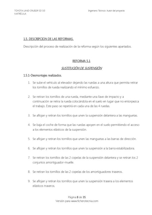 Imagen de Proyecto técnico para homologación de suspensión y snorkel en vehículo 4X4