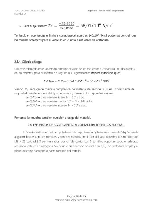 Imagen de Proyecto técnico para homologación de suspensión y snorkel en vehículo 4X4