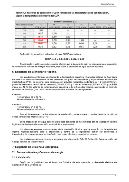 Imagen de Memoria técnica de instalación de aerotermia para calefacción y ACS