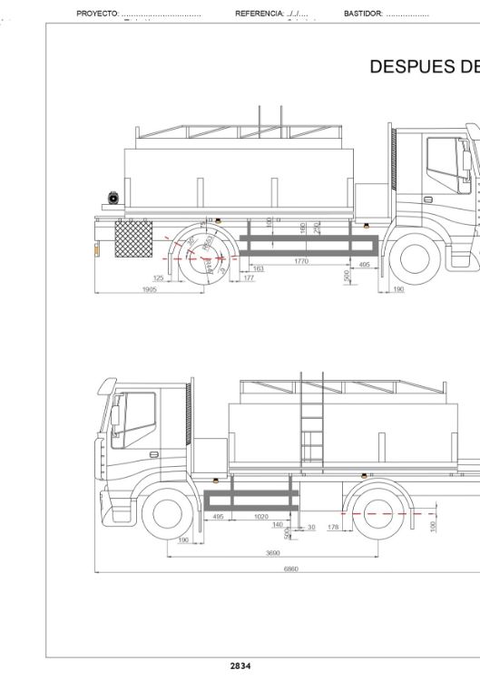 Imagen de Proyecto de homologación de camión para colocar cisterna de agua potable