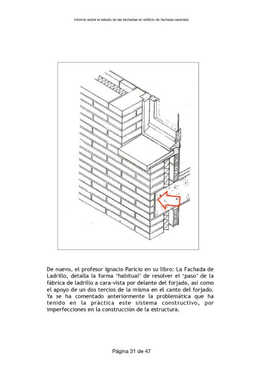 Imagen de Informe técnico sobre un edificio con daños en fachada caravista