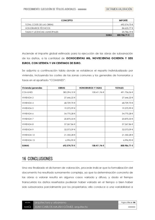 Imagen de Dictamen pericial sobre daños en viviendas independientes en residencial